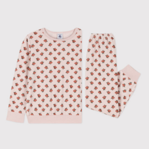 Junior Fluwelen Pyjama - Flowers - Petit Bateau Junior Fluwelen Pyjama - Flowers - Petit Bateau