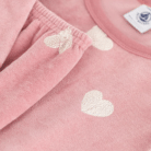Junior Fluwelen Pyjama - Hearts Rose - Petit Bateau