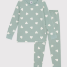 Junior Pyjama - Sage Hearts - Petit Bateau