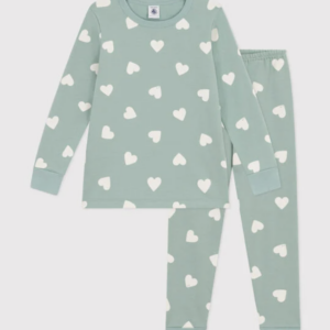 Junior Pyjama - Sage Hearts - Petit Bateau