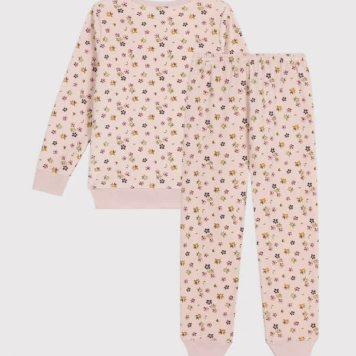 Junior Velours Pyjama - Flowers - Petit Bateau Junior Velours Pyjama - Flowers - Petit Bateau