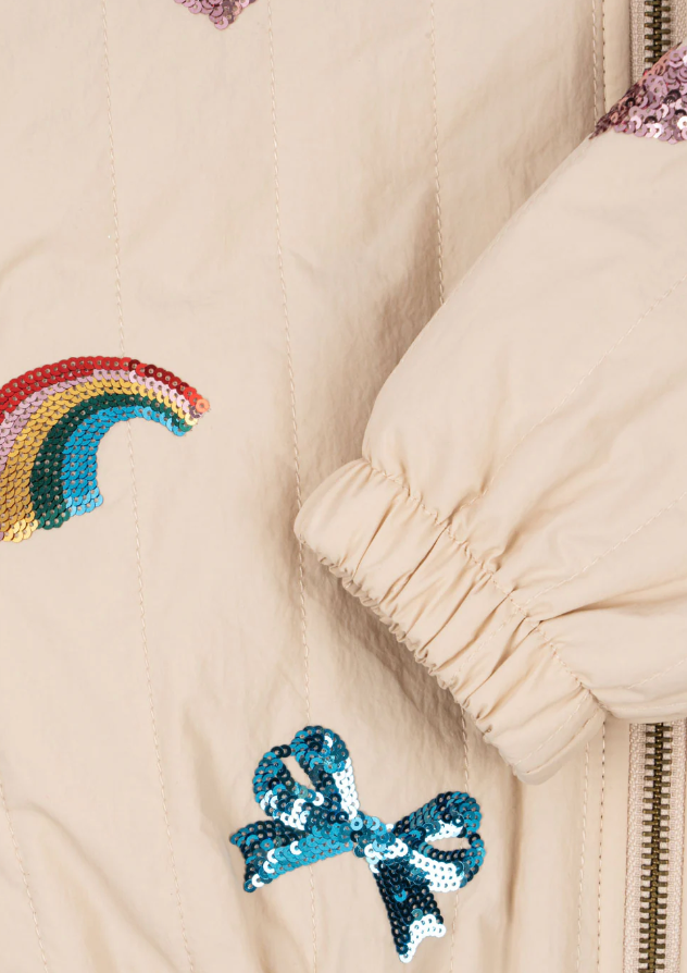 Juno Sequin Bomber Jacket - Smoke Gray - Konges Slojd Juno Sequin Bomber Jacket - Smoke Gray - Konges Slojd