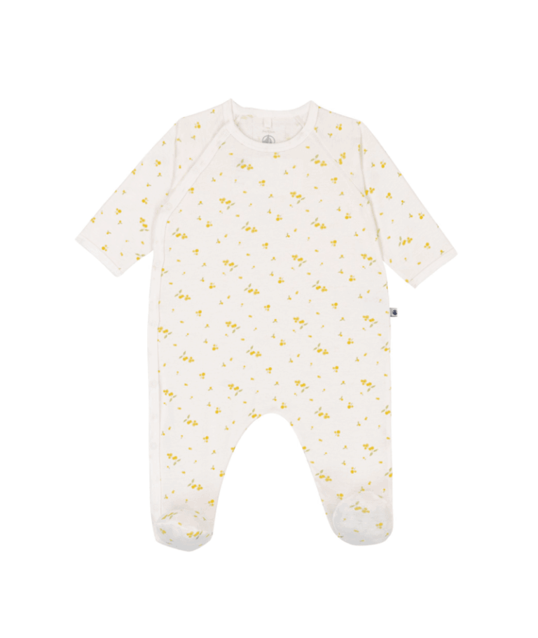 Katoenen Babypyjama - Bloemenprint Multicouleur - Petit Bateau