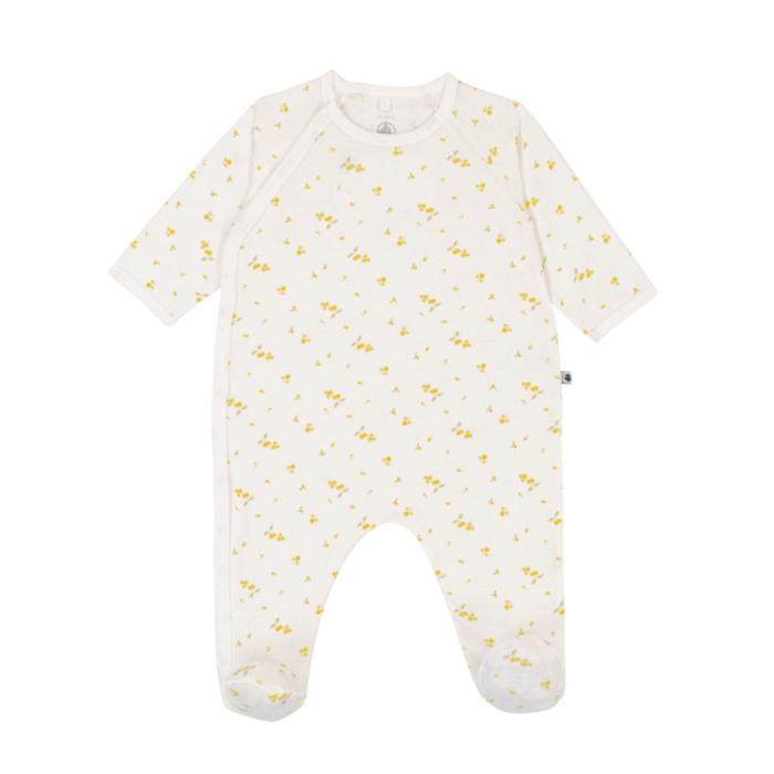 Katoenen Babypyjama - Bloemenprint Multicouleur - Petit Bateau Katoenen Babypyjama - Bloemenprint Multicouleur - Petit Bateau