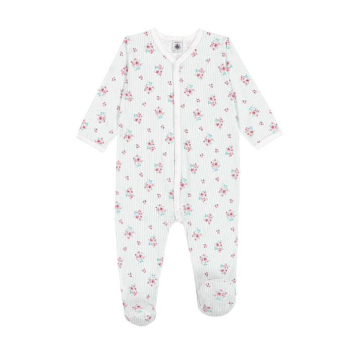 Katoenen Babypyjama - Bloemenprint multicouleur - Petit Bateau Katoenen Babypyjama - Bloemenprint multicouleur - Petit Bateau