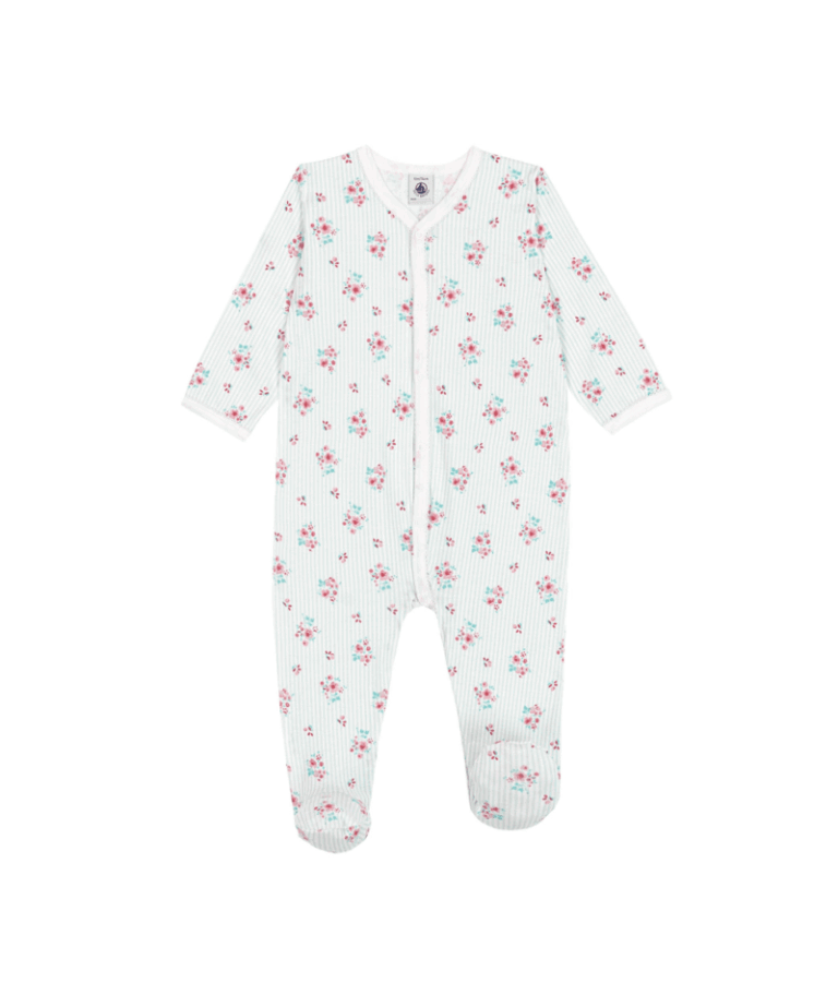Katoenen Babypyjama - Bloemenprint multicouleur - Petit Bateau