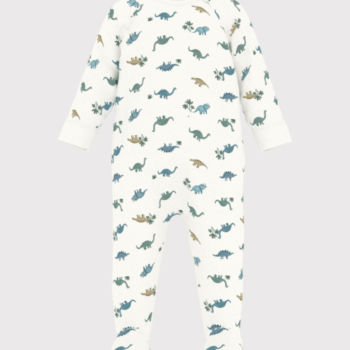 Katoenen Babypyjama - Dino - Petit Bateau Katoenen Babypyjama - Dino - Petit Bateau