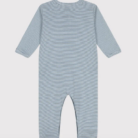 Katoenen Babypyjama Streepjes - Blauw - Petit Bateau