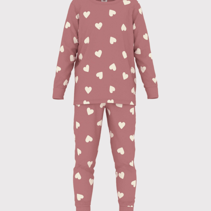 Katoenen Pyjama Met Motiefje - Hartjes - Petit Bateau