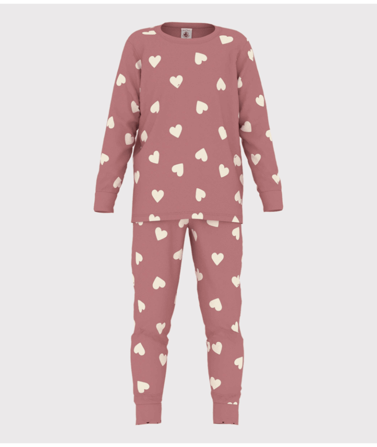 Katoenen Pyjama Met Motiefje - Hartjes - Petit Bateau