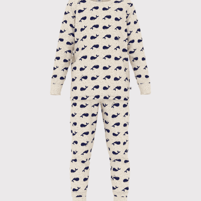 Katoenen Pyjama Met Motiefje - Walvis - Petit Bateau Katoenen Pyjama Met Motiefje - Walvis - Petit Bateau