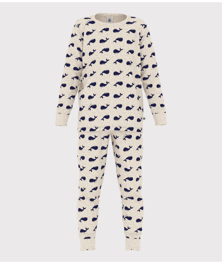 Katoenen Pyjama Met Motiefje - Walvis - Petit Bateau