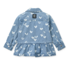 Kenza Printed Denim Overshirt - Sweethearts / light blue denim - Liewood