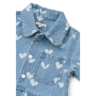 Kenza Printed Denim Overshirt - Sweethearts / light blue denim - Liewood