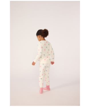 Kinderpyjama Badstof - Gekleurde Hartjes - Petit Bateau