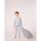 Kinderpyjama Badstof - Soft Blue Stripes - Petit Bateau