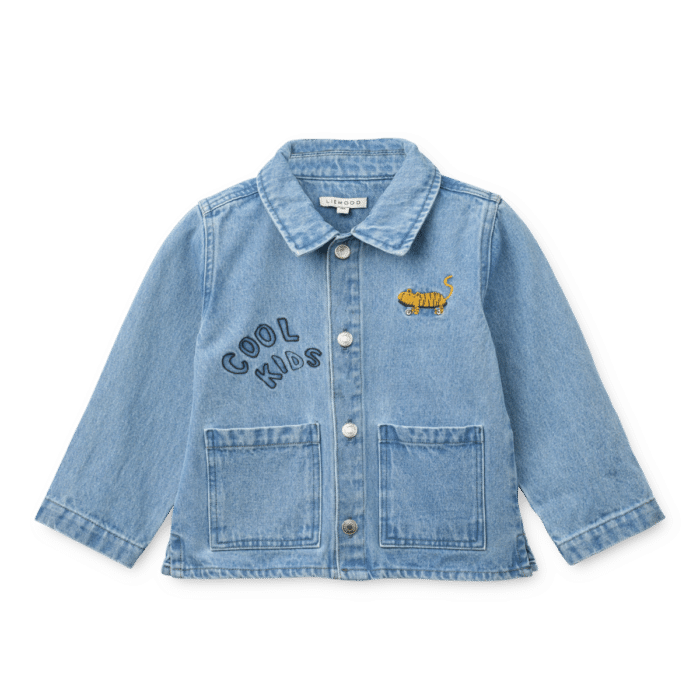 Kinsley Placement Denim Overshirt - Cool kids / Light blue denim - Liewood Kinsley Placement Denim Overshirt - Cool kids / Light blue denim - Liewood