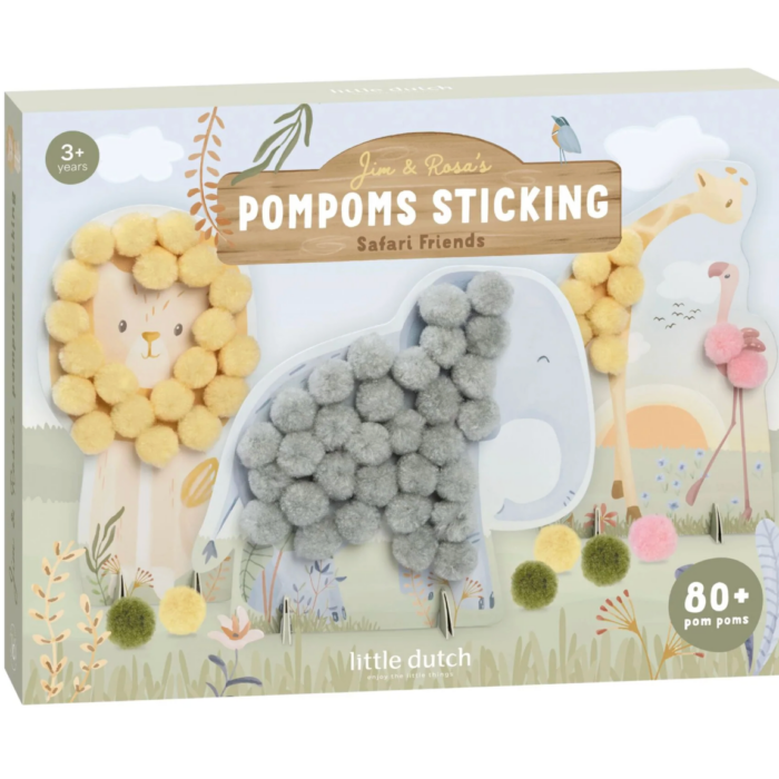 Knutselset Pompom - Safari - Little Dutch