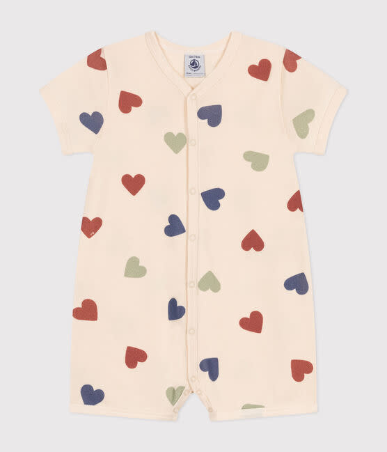 Kort Kruippakje - Color Hearts - Petit Bateau Kort Kruippakje - Color Hearts - Petit Bateau