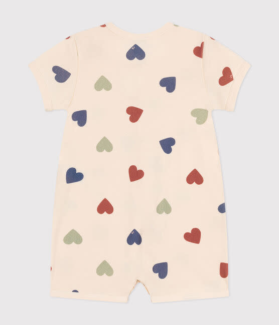 Kort Kruippakje - Color Hearts - Petit Bateau Kort Kruippakje - Color Hearts - Petit Bateau