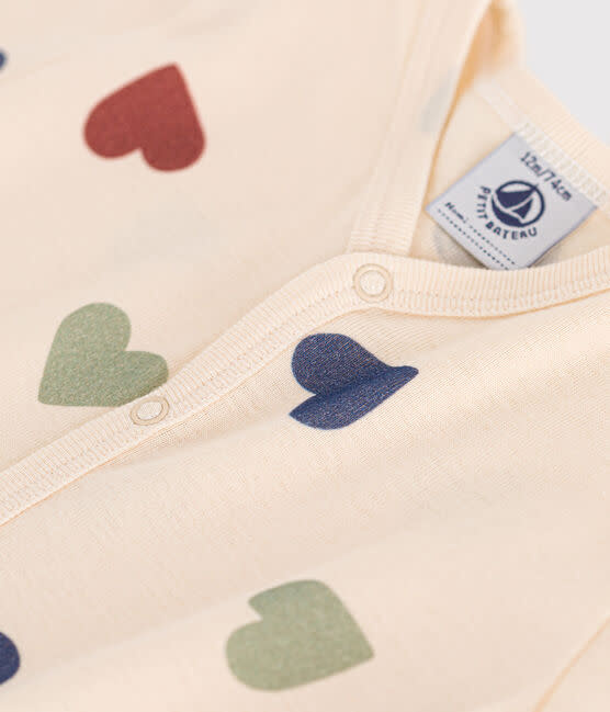 Kort Kruippakje - Color Hearts - Petit Bateau Kort Kruippakje - Color Hearts - Petit Bateau