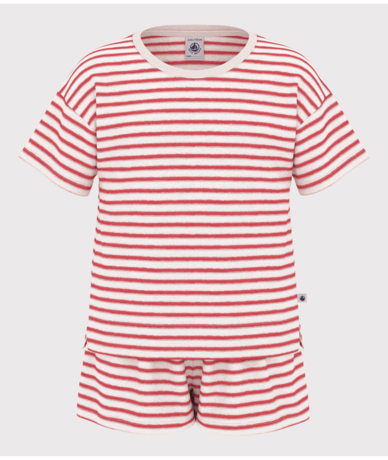 Korte Katoenen Pyjama - Gestreept Spicy - Petit Bateau