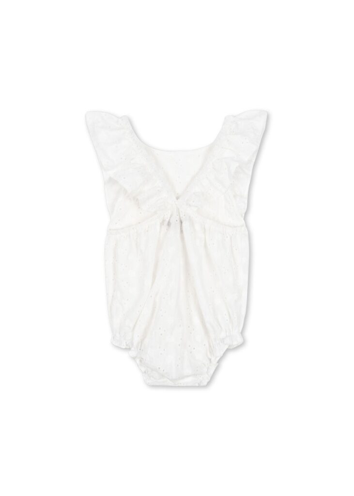 Lacey Romper - Optic White - Konges Slojd Lacey Romper - Optic White - Konges Slojd