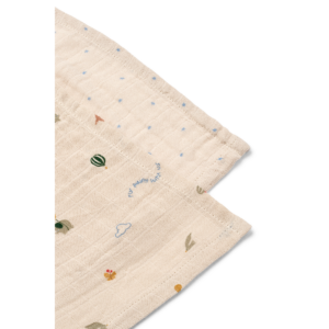 Lewis Muslin Cloth 2-Pack - Star / Flying Mix - Liewood