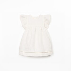 Linen Dress - White - Play Up