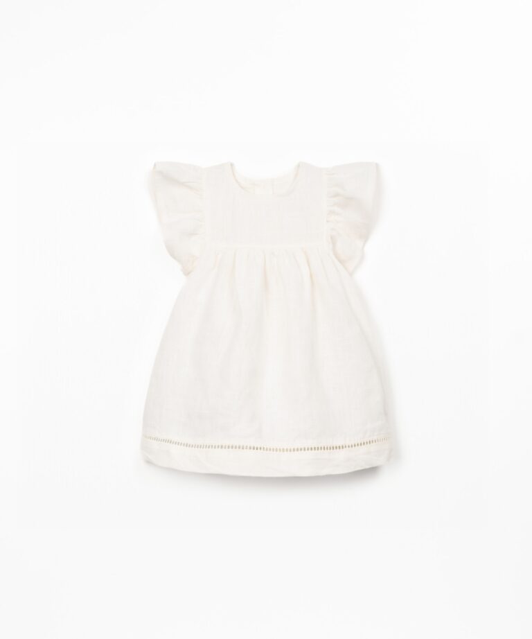 Linen Dress - White - Play Up