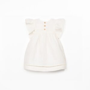 Linen Dress - White - Play Up