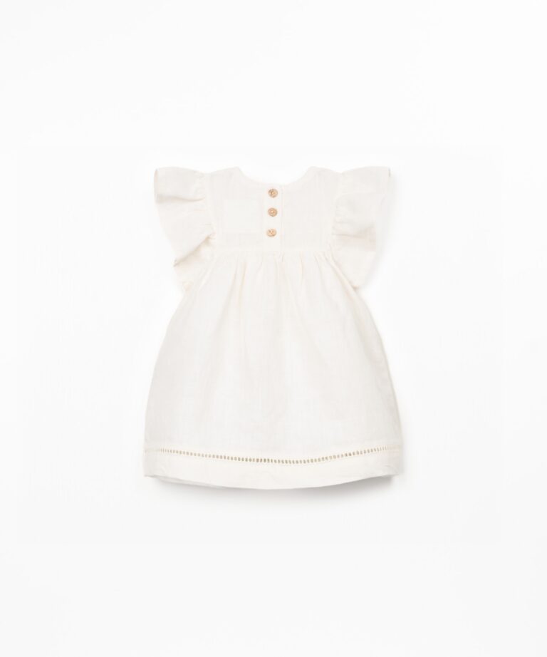 Linen Dress - White - Play Up