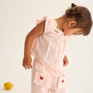 Linen Pants Cami - Cloud Pink - My Little Cozmo