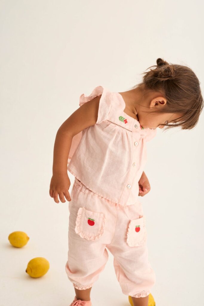 Linen Pants Cami - Cloud Pink - My Little Cozmo