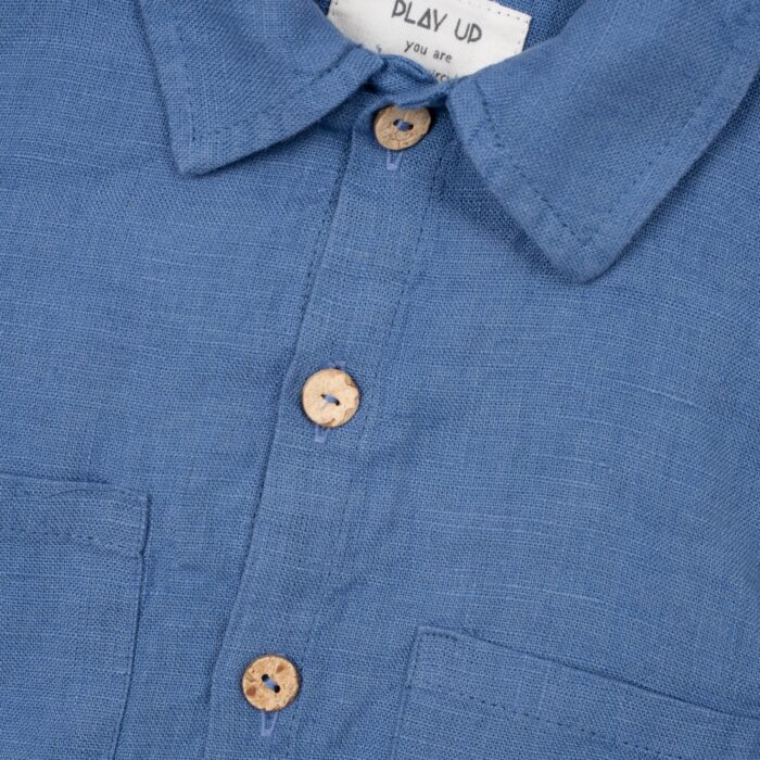 Linen Shirt - Ocean Blue - Play Up Linen Shirt - Ocean Blue - Play Up