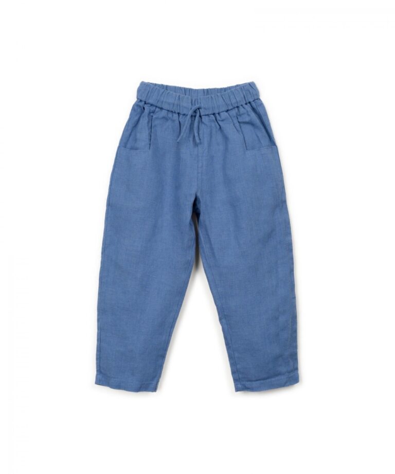 Linen Trousers - Ocean Blue - Play Up Junior