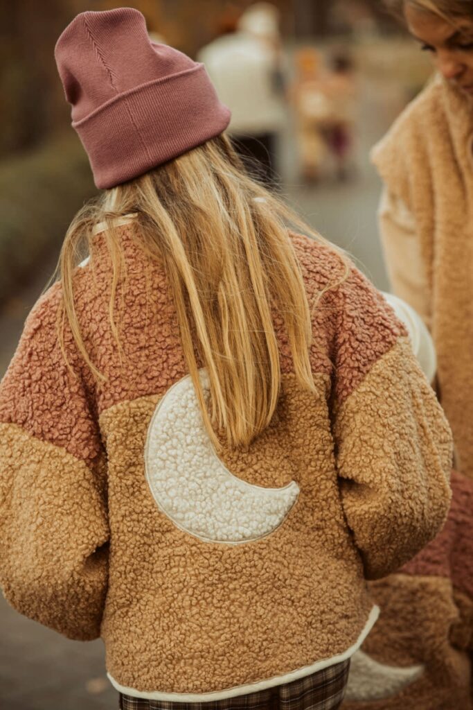 Little Teddy Moon Jacket - Cranberry - Elle & Rapha