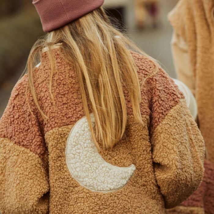 Little Teddy Moon Jacket - Cranberry - Elle & Rapha Little Teddy Moon Jacket - Cranberry - Elle & Rapha