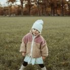Little Teddy Moon Jacket - Cranberry - Elle & Rapha