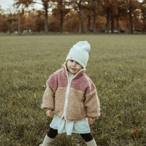 Little Teddy Moon Jacket - Cranberry - Elle & Rapha