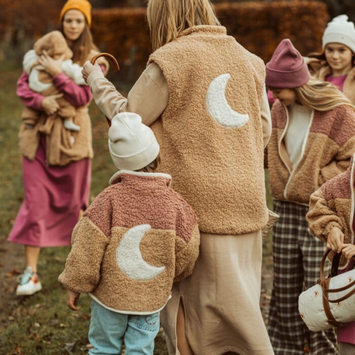 Little Teddy Moon Jacket - Cranberry - Elle & Rapha Little Teddy Moon Jacket - Cranberry - Elle & Rapha