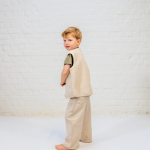 Little Teddy Moon Vest - Ecru - Elle & Rapha