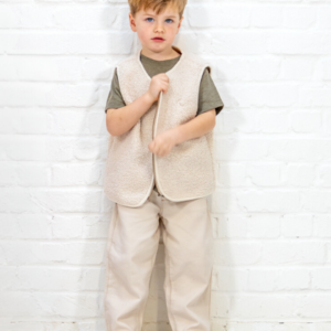 Little Teddy Moon Vest - Ecru - Elle & Rapha