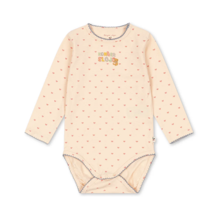 Longsleeve Newborn Body - Teddy Coeur - Konges Slojd