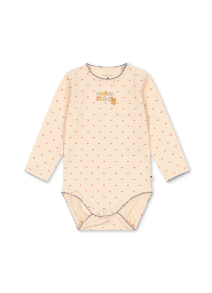 Longsleeve Newborn Body - Teddy Coeur - Konges Slojd