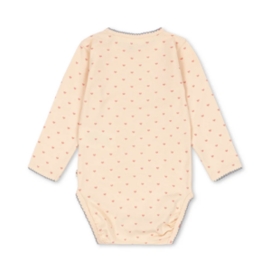Longsleeve Newborn Body - Teddy Coeur - Konges Slojd Longsleeve Newborn Body - Teddy Coeur - Konges Slojd