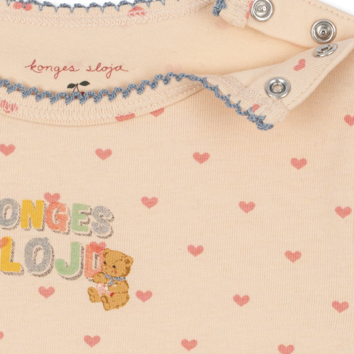 Longsleeve Newborn Body - Teddy Coeur - Konges Slojd