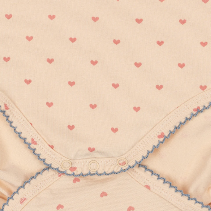 Longsleeve Newborn Body - Teddy Coeur - Konges Slojd
