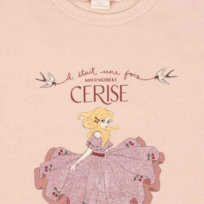 Lou Glitter Sweatshirt - Cameo Rose - Konges Slojd
