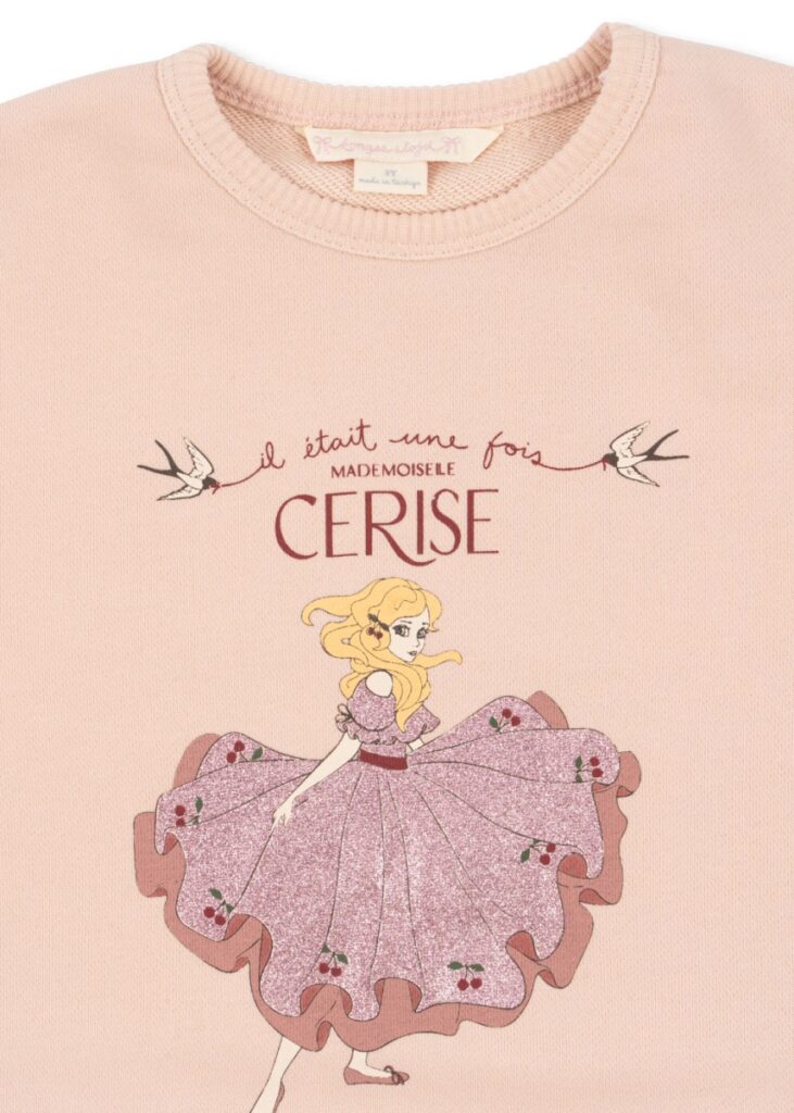 Lou Glitter Sweatshirt - Cameo Rose - Konges Slojd